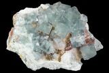 Blue-Green, Cubic Fluorite Crystal Cluster - Morocco #98998-1